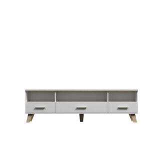 Cama RTV stand LOTTA 140cm white + sonoma oak