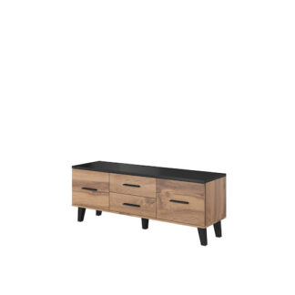 Cama RTV stand LOTTA 180cm wotan oak + mat black