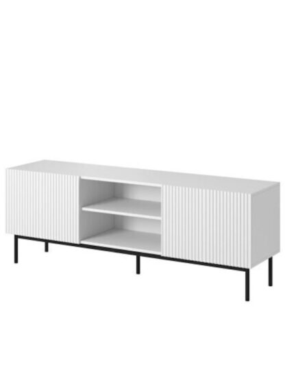 Έπιπλο Τηλεόρασης Μεταλλικό Pafos White Matt Μ150xΠ40xΥ60cm Κωδικός: TV15+S