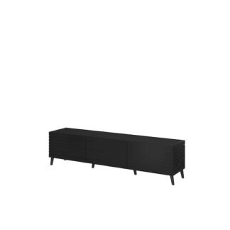 Έπιπλο Τηλεόρασης Ξύλινο Μαύρο Μ186xΠ40xΥ48cm