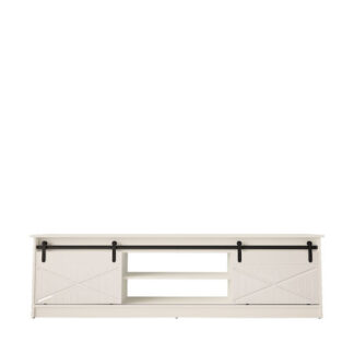 RTV cabinet SLIDE 200K with electric fireplace on black frame 200x40x57 cm all in gloss black