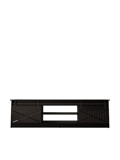 Έπιπλο Τηλεόρασης Ξύλινο Black/black Gloss Μ200xΠ56.7xΥ35cm