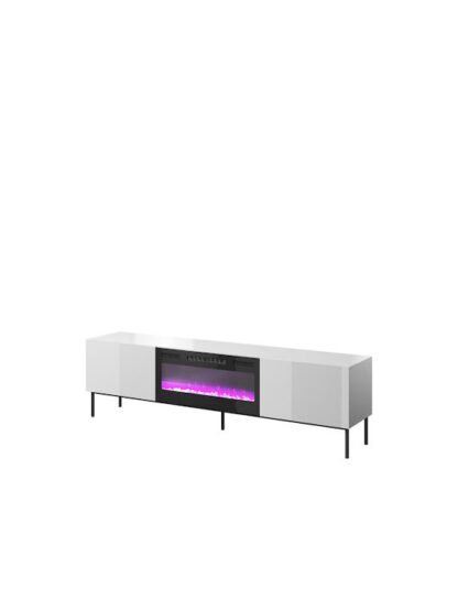 Έπιπλο Τηλεόρασης Ξύλινο Rtv Slide 200k White Gloss Μ200xΠ40xΥ57cm Κωδικός: STVCMMZPM0240