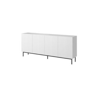 Μπουφές Pafos από Μέταλλο με Συρτάρια White Matt 200x40x102cm