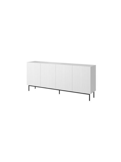 Μπουφές Pafos από Μέταλλο με Συρτάρια White Matt 200x40x102cm