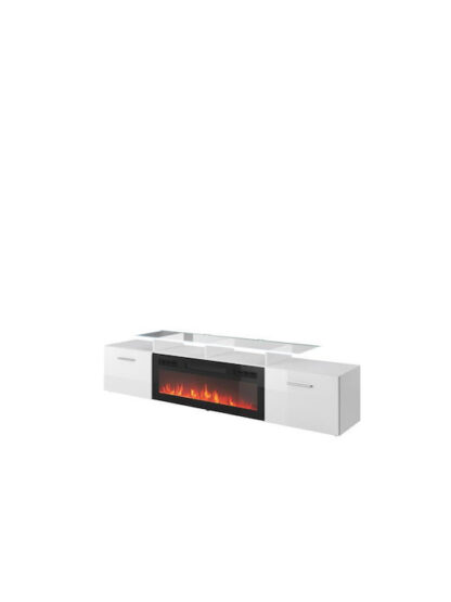 Έπιπλο Τηλεόρασης Ξύλινο White / Gloss White Μ190xΠ37xΥ48cm Κωδικός: STVCMMZPM0230
