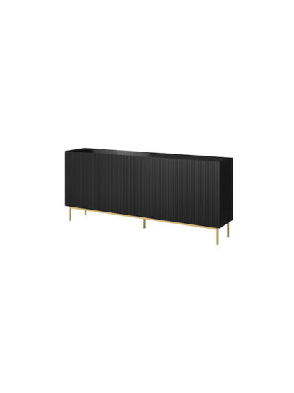 Μπουφές Pafos Ξύλινος με Συρτάρια Μαύρο 200x40x102cm