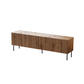 RTV JUNGLE cabinet 190x40.5x59.5 black matt + golden legs