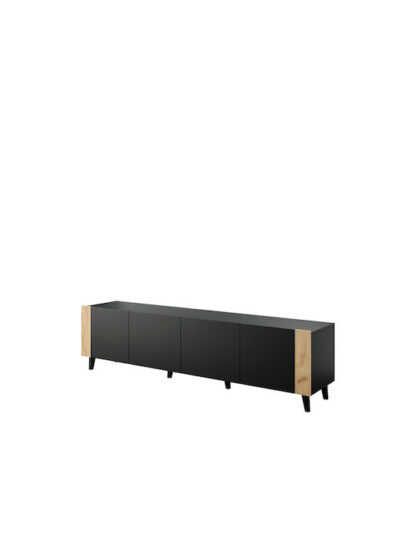 Έπιπλο Τηλεόρασης Ξύλινο Black Μ200xΠ42xΥ52cm