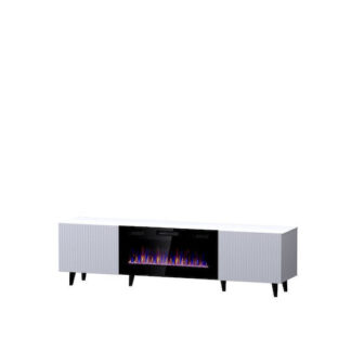 Έπιπλο Τηλεόρασης Ξύλινο White Matt Μ180xΠ42xΥ49cm