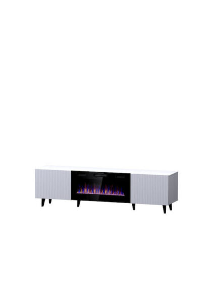 Έπιπλο Τηλεόρασης Ξύλινο White Matt Μ180xΠ42xΥ49cm