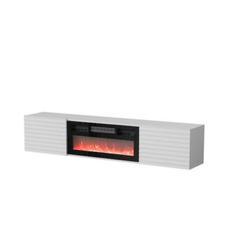 RTV cabinet with an electric fireplace ONDA 180 5x40xH58 39 green (standing or wall mounted)