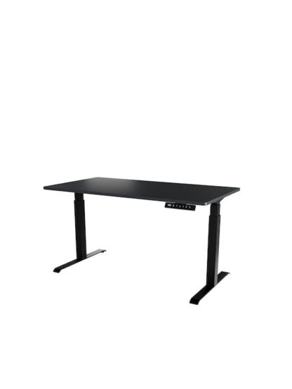 Γραφείο Gaming Ξύλινο Black/anthracite με Μεταλλικά Πόδια & Ρυθμιζόμενο Ύψος 150x80x72εκ.
