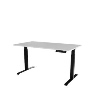 Γραφείο Gaming Ξύλινο Black/white με Μεταλλικά Πόδια & Ρυθμιζόμενο Ύψος 150x80x72εκ.