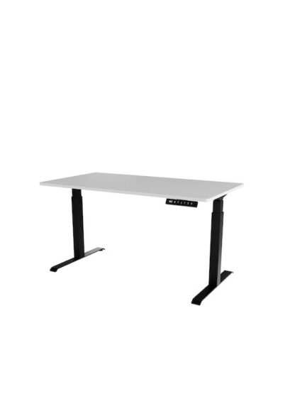 Γραφείο Gaming Ξύλινο Black/white με Μεταλλικά Πόδια & Ρυθμιζόμενο Ύψος 150x80x72εκ.