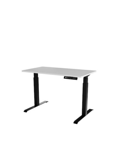Ηλεκτρικό Γραφείο Gaming Ξύλινο Black/white με Μεταλλικά Πόδια & Ρυθμιζόμενο Ύψος 121x67x72εκ.