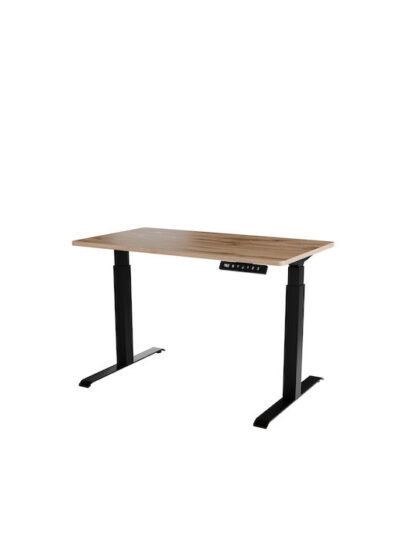 Γραφείο Gaming Ξύλινο Black/wood με Μεταλλικά Πόδια & Ρυθμιζόμενο Ύψος 121x67x72εκ.