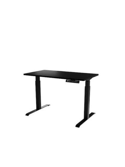 Γραφείο Gaming Ξύλινο Black με Μεταλλικά Πόδια & Ρυθμιζόμενο Ύψος 121x67x72εκ.