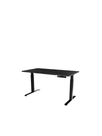 Γραφείο Gaming Ξύλινο Black/san με Μεταλλικά Πόδια & Ρυθμιζόμενο Ύψος 150x80x72εκ.