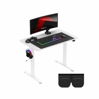 Γραφείο Gaming Hero 6.0 Ξύλινο Black RGB με Μεταλλικά Πόδια & LED 147x112x74εκ. Κωδικός: HZ-Hero 6.0 Black