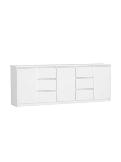 Μπουφές με Συρτάρια Λευκός 200x40x75cm