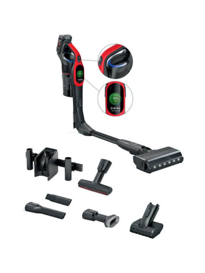 Bosch Unlimited 10 ProAnimal Επαναφορτιζόμενη Σκούπα 2 σε 1 Stick & Χειρός 18V Κόκκινη