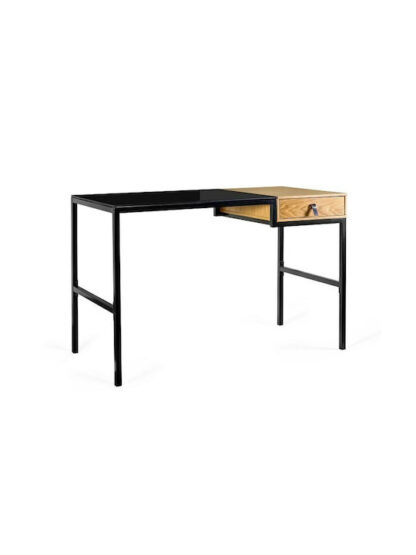 Γραφείο Leste Ξύλινο Czarny/dąb με Μεταλλικά Πόδια 120x60x60εκ. Κωδικός: S91107770