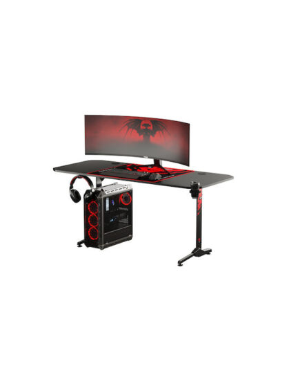 Γραφείο Gaming Ξύλινο Black 160x60x75εκ.