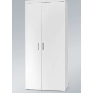 Δίφυλλη Ντουλάπα Ρούχων Samba White Gloss 90x55x203cm