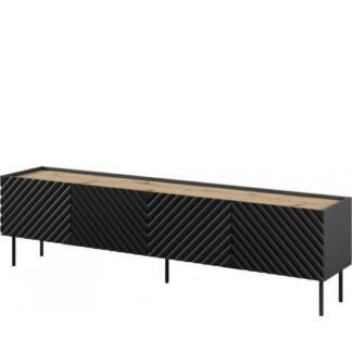 Έπιπλο Τηλεόρασης Ξύλινο Lotta White - Sonoma Oak Μ180xΠ40xΥ53cm