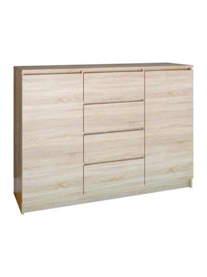 Μπουφές Ξύλινος με Συρτάρια Γκρι Sonoma 140x40x97cm
