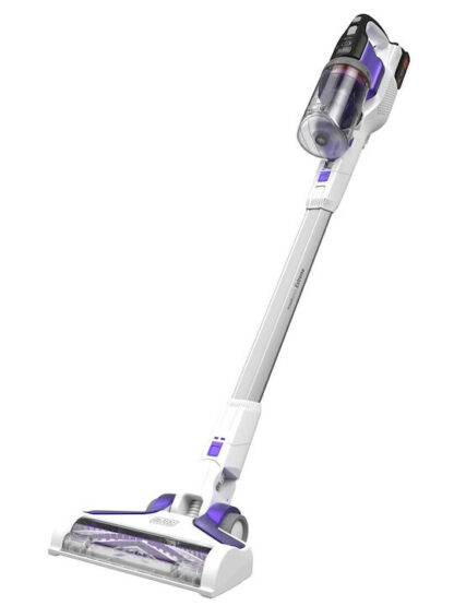 Black & Decker Επαναφορτιζόμενη Σκούπα Stick 18V Λευκή BHFEV1825CP