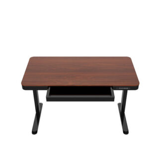 Ηλεκτρικό Γραφείο Ξύλινο Black/walnut με Μεταλλικά Πόδια & USB θύρες 140x70x50εκ.