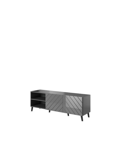 Έπιπλο Τηλεόρασης Ξύλινο Abeto Graphite / Gloss Μ150xΠ42xΥ52cm Κωδικός: ABETO RTV150 GR