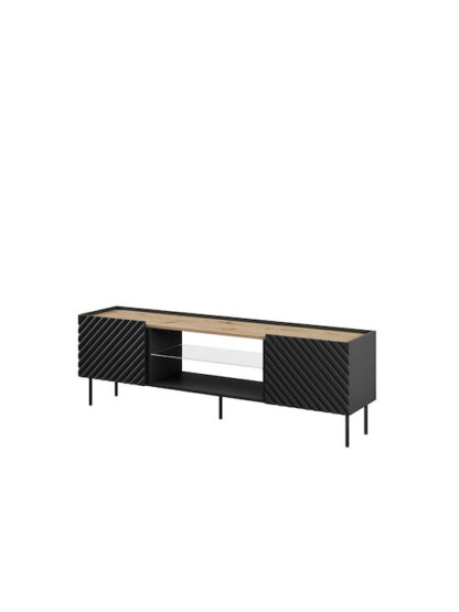 Έπιπλο Τηλεόρασης Ξύλινο Μαύρο Μ180.5xΠ40xΥ58cm Κωδικός: 301441
