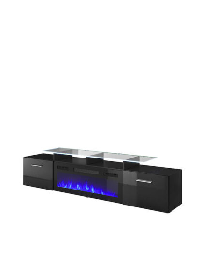 Έπιπλο Τηλεόρασης Ξύλινο Black / Black Gloss Μ190xΠ37xΥ48cm Κωδικός: STVCMMZPM0231