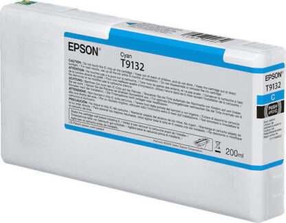 Epson T9132 Cyan 200ml Γνήσιο Μελάνι Εκτυπωτή InkJet Κυανό (C13T913200)