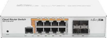 MikroTik CRS112-8P-4S-IN Unmanaged L2 PoE+ Switch με 8 Θύρες Gigabit (1Gbps) Ethernet και 4 SFP Θύρες
