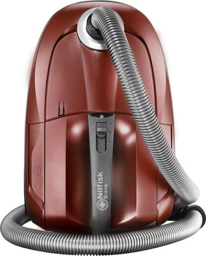 Nilfisk Bravo Ηλεκτρική Σκούπα 700W με Σακούλα 4.3lt Κόκκινη