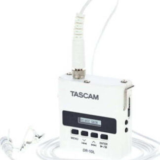 Tascam DR-10 L Μονοκάναλος Ψηφιακός Φορητός Εγγραφέας Μπαταρίας για Εγγραφή σε Κάρτα Μνήμης με Διάρκεια Εγγραφής 10 Ώρες και Τροφοδοσία USB White