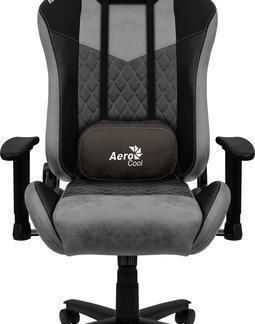 Aerocool Crown AeroSuede Υφασμάτινη Καρέκλα Gaming με Ρυθμιζόμενα Μπράτσα Steel Blue