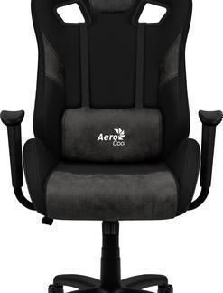 Aerocool CROWNASHGR  Ergonomic Gaming Chair  Adjustable Cushions  AeroWeave Technology  Grey