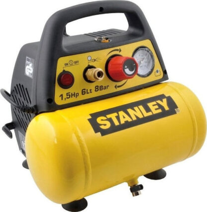 Stanley Μονοφασικό Κομπρεσέρ Αέρος 97dB με Ισχύ 1.47hp και Αεροφυλάκιο 6lt Κωδικός: DN200/8/6