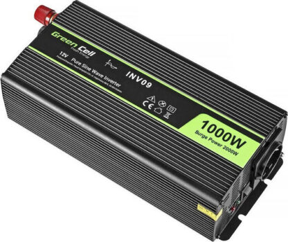 Green Cell INV09 power adapter/inverter Auto 1000 W Black