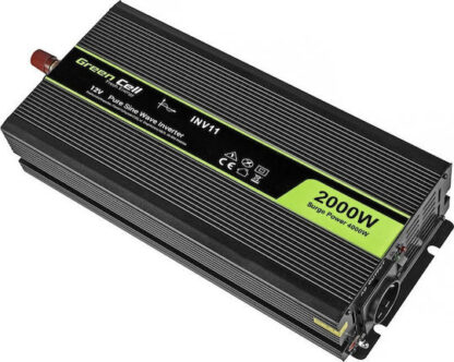 Green Cell INV11 power adapter/inverter Auto 2000 W Black