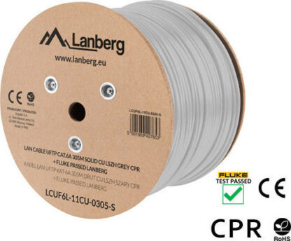 Lanberg U/FTP (STP) Cat.6 Καλώδιο Δικτύου Ethernet χωρίς ακροδέκτες 305m Γκρι Κωδικός: LCUF6L-11CU-0305-S