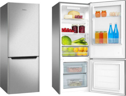 Amica Ψυγειοκαταψύκτης 205lt Υ144xΠ54xΒ55εκ. Inox FK244.4X