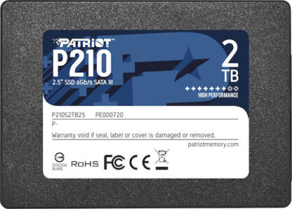 Patriot P210 SSD 2TB 2.5'' SATA III Κωδικός: P210S2TB25