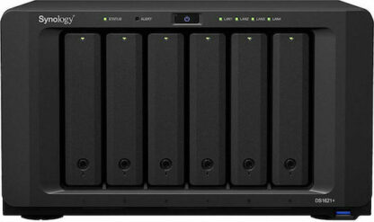 Synology DiskStation DS1621+ NAS/storage server Desktop Ryzen Embedded V1500B 4 GB DDR4 0 TB DiskStation Manager Black