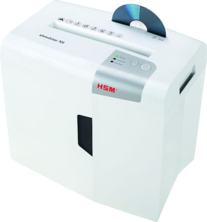 HSM Καταστροφέας Εγγράφων X8 Strip Cut 8 Φύλλων με Κάδο 18lt Κωδικός: 1044123
